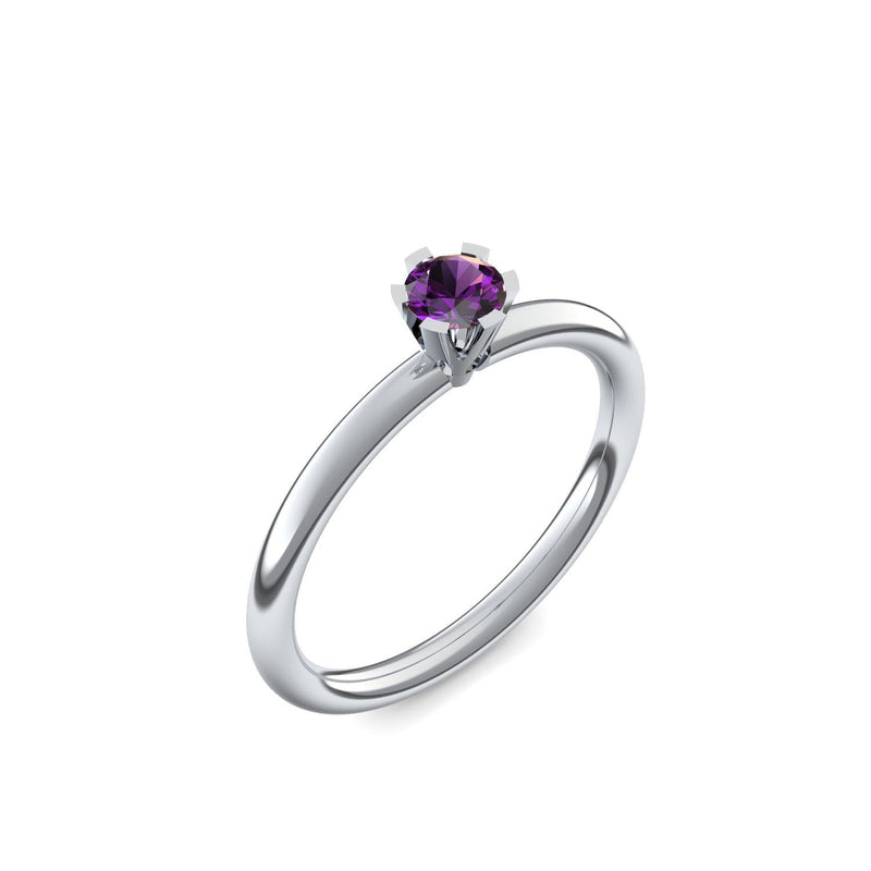 Ring Damen Platin Amethyst