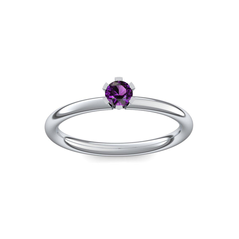 Ring Damen Platin Amethyst