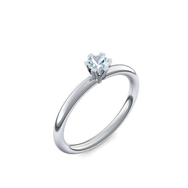 Ring Damen Platin Aquamarin