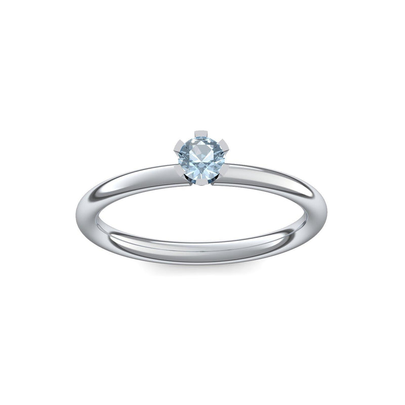 Ring Damen Platin Aquamarin