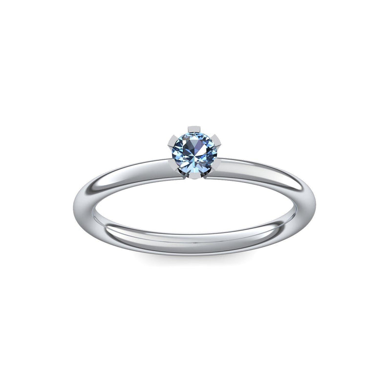 Ring Damen Platin Blautopas