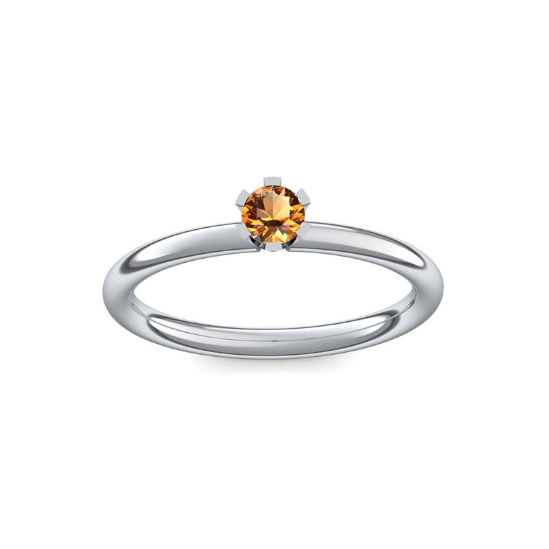 Ring Damen Platin Citrin