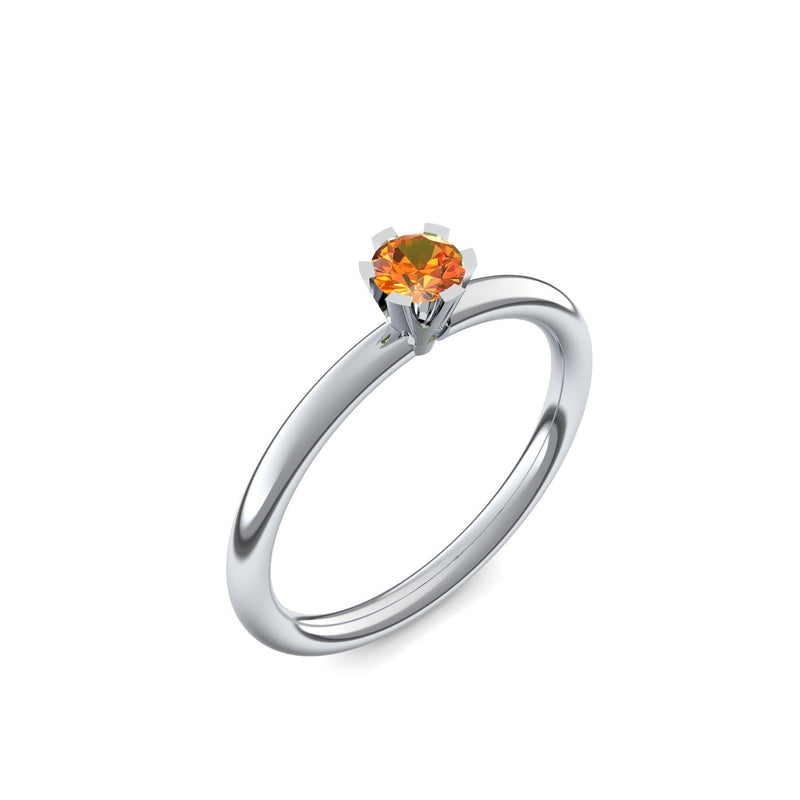 Ring Damen Platin Feueropal