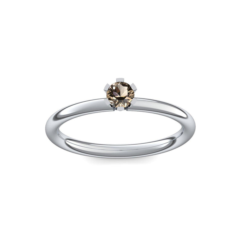 Ring Damen Platin Rauchquarz