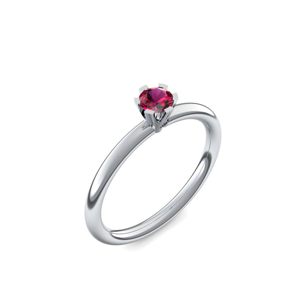 Ring Damen Platin Rubin