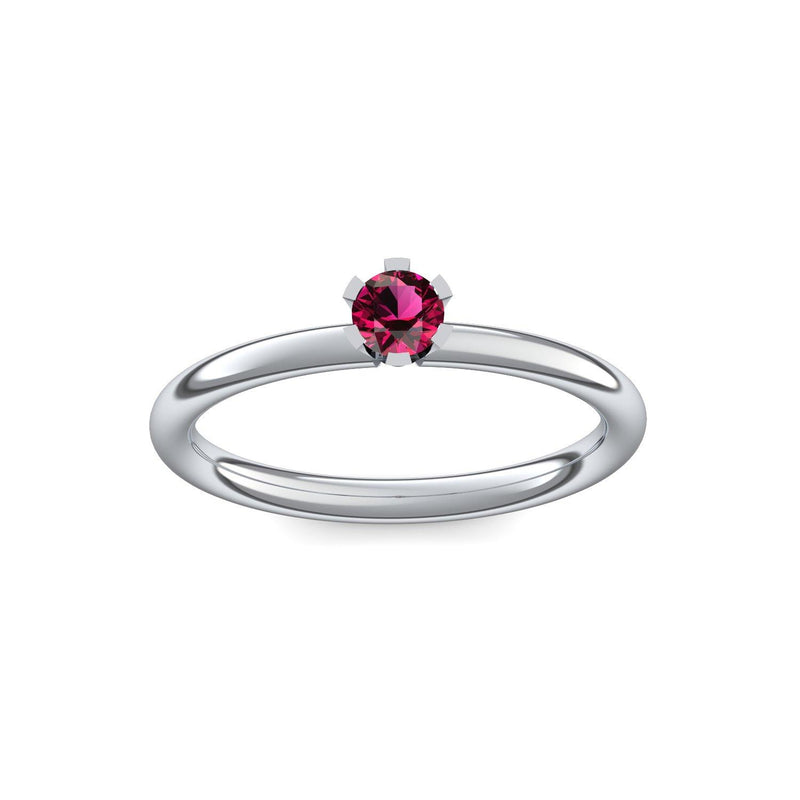 Ring Damen Platin Rubin