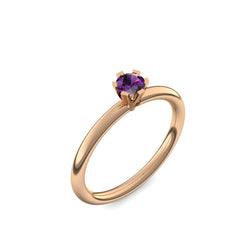 Ring Damen Rosegold Amethyst