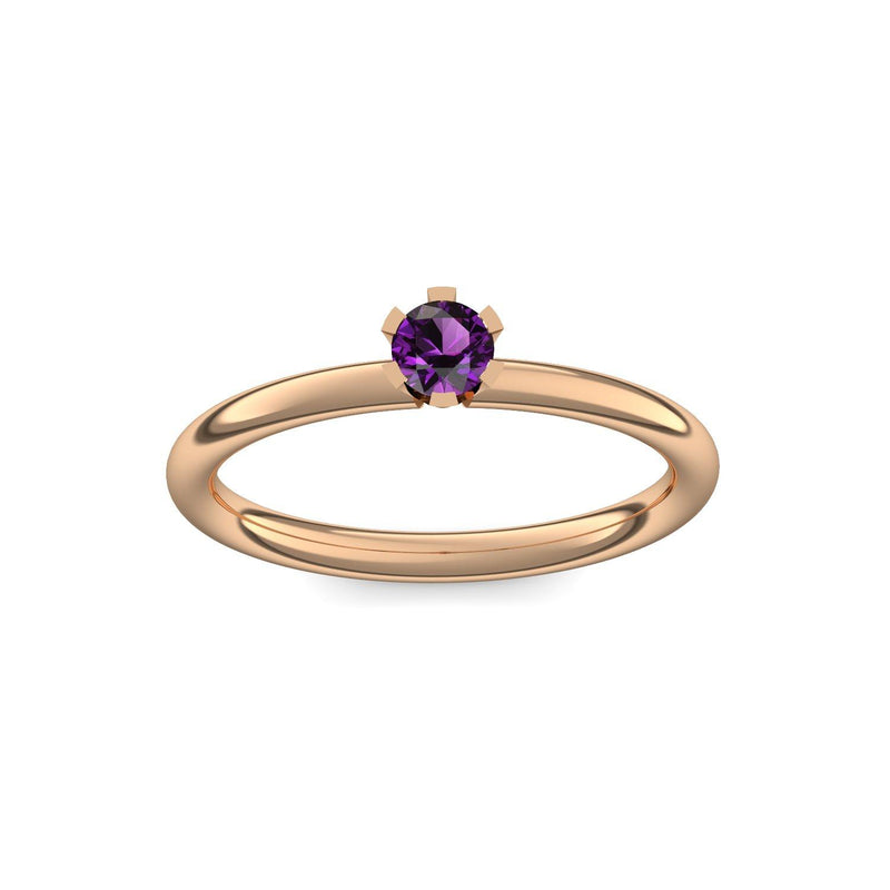 Ring Damen Rosegold Amethyst