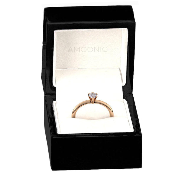 Ring Damen Rosegold Bergkristall