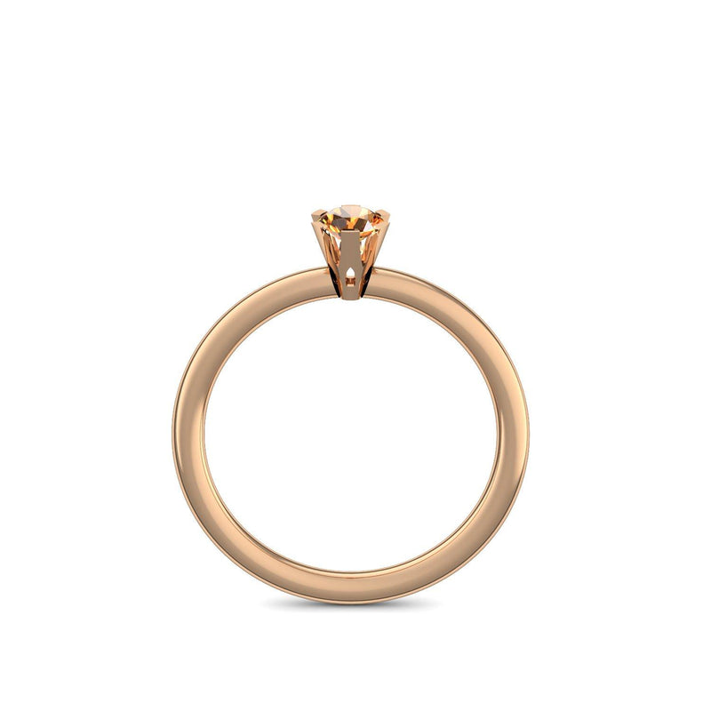 Ring Damen Rosegold Citrin