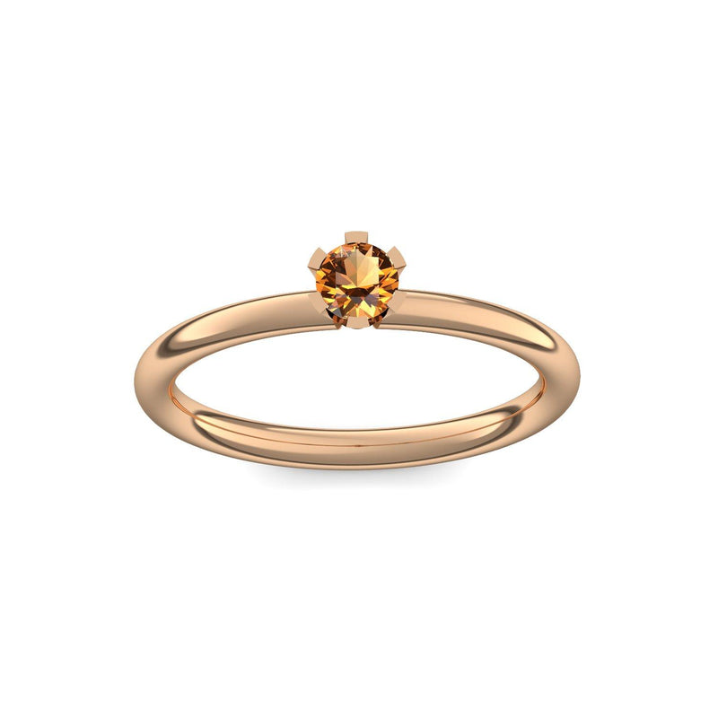 Ring Damen Rosegold Citrin