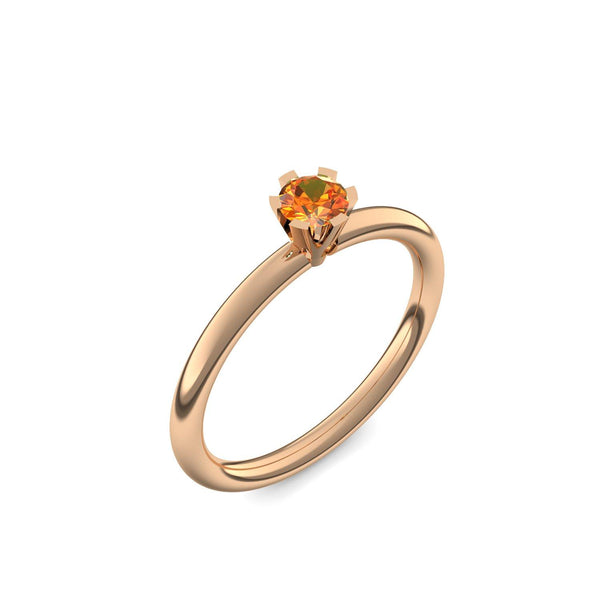 Ring Damen Rosegold Feueropal