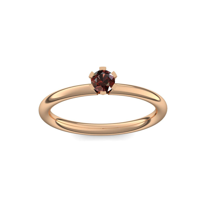 Ring Damen Rosegold Granat