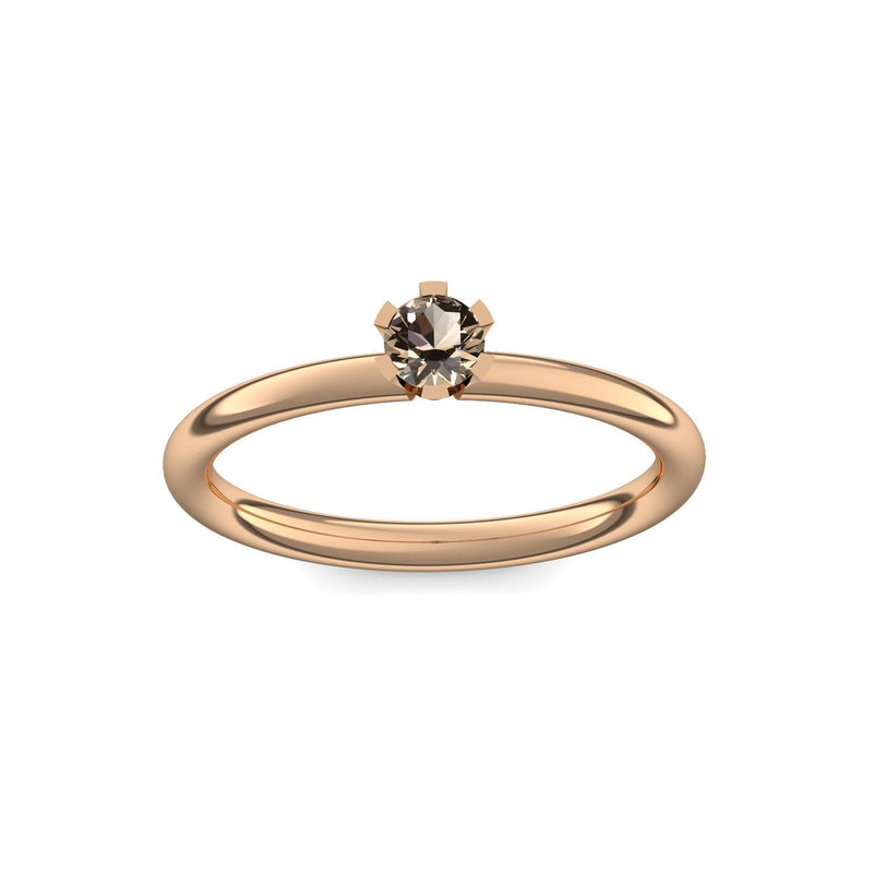 Ring Damen Rosegold Rauchquarz