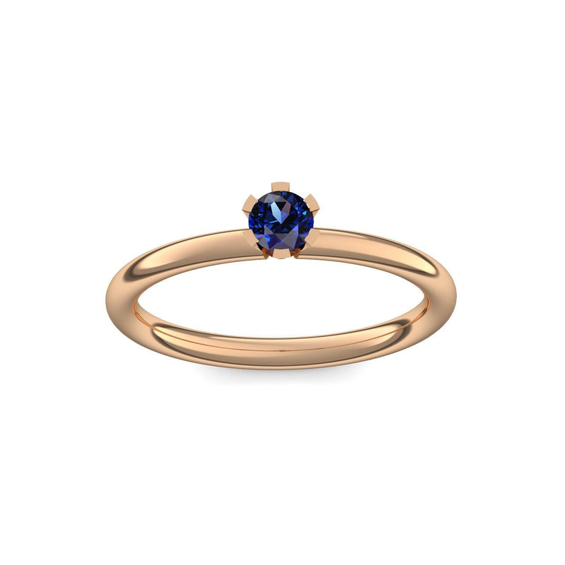 Ring Damen Rosegold Saphir