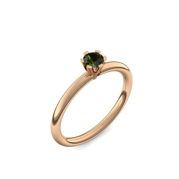 Ring Damen Rosegold Turmalin