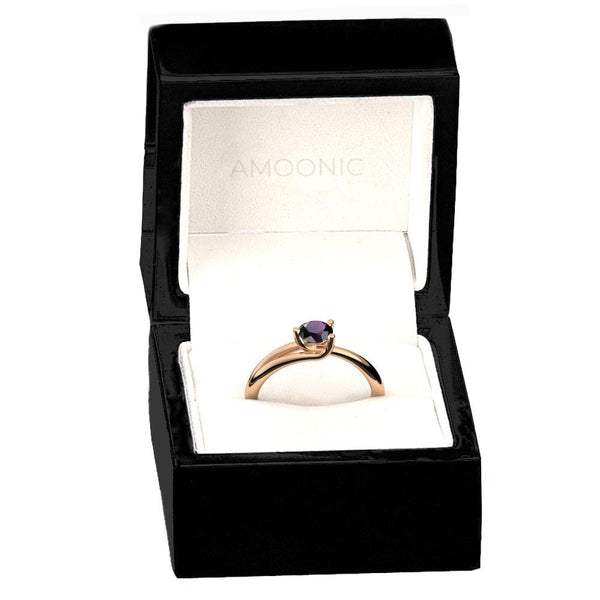 Ring Damen Rosegoldvergoldet Amethyst