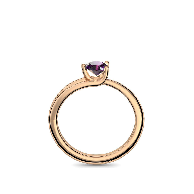 Ring Damen Rosegoldvergoldet Amethyst