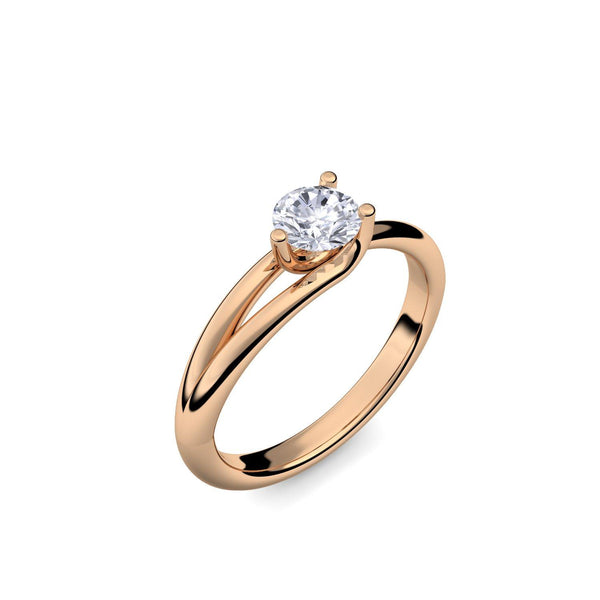 Ring Damen Rosegoldvergoldet Brillant