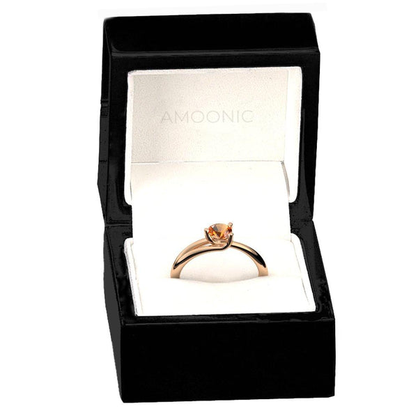 Ring Damen Rosegoldvergoldet Citrin