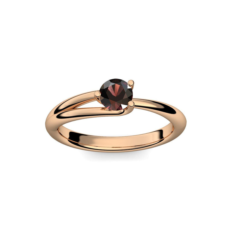 Ring Damen Rosegoldvergoldet Granat