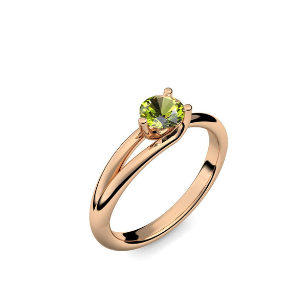 Ring Damen Rosegoldvergoldet Peridot