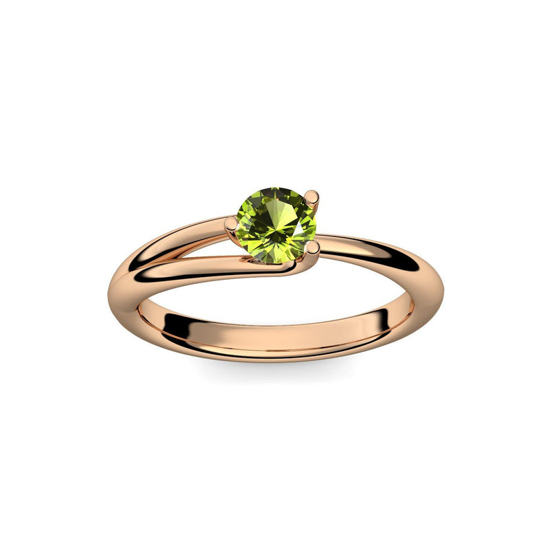 Ring Damen Rosegoldvergoldet Peridot