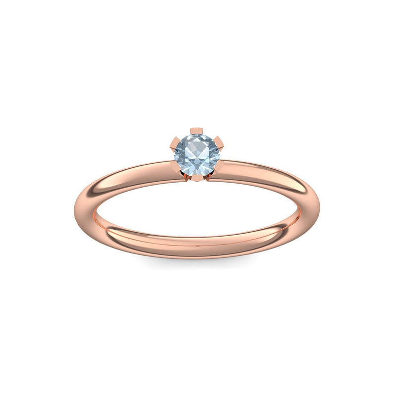 Ring Damen Rotgold Aquamarin