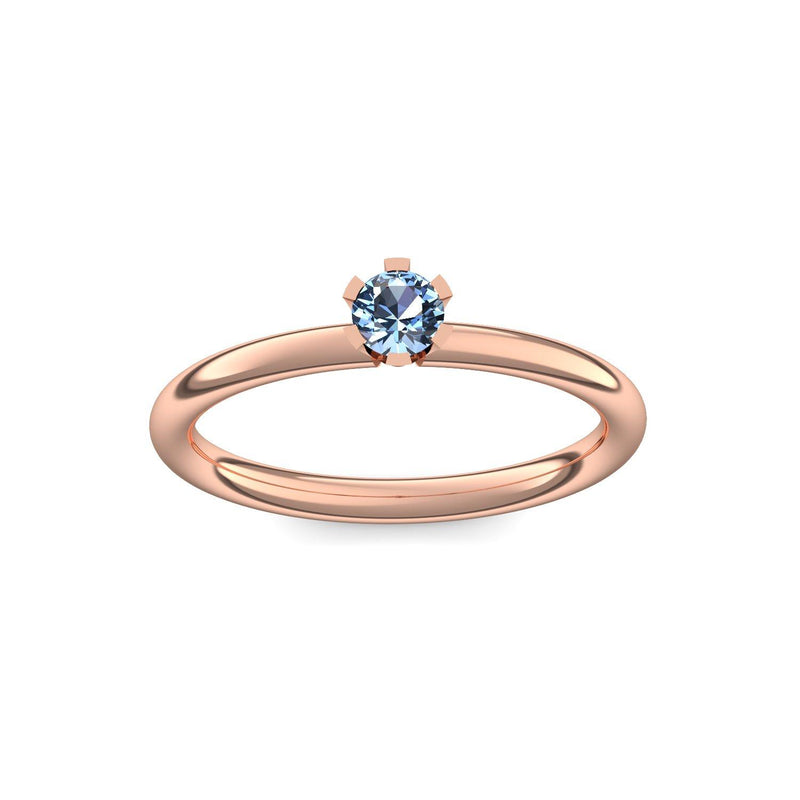 Ring Damen Rotgold Blautopas