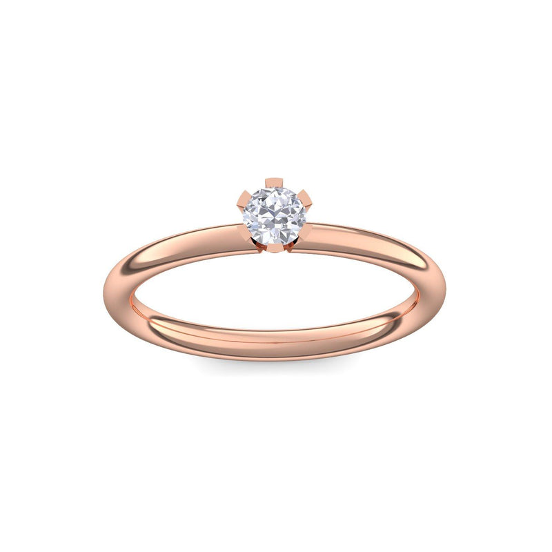 Ring Damen Rotgold Brillant