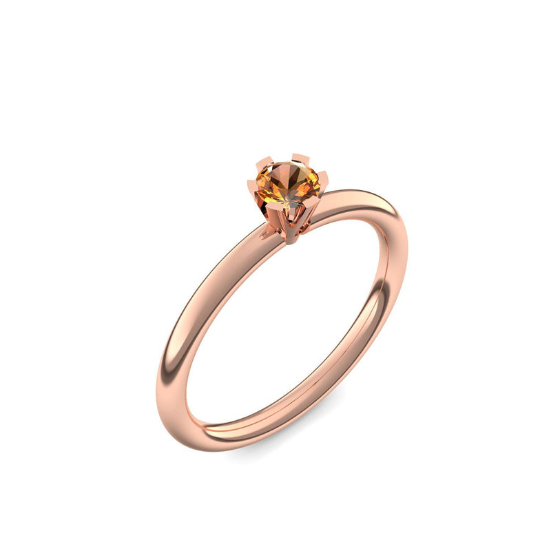 Ring Damen Rotgold Citrin