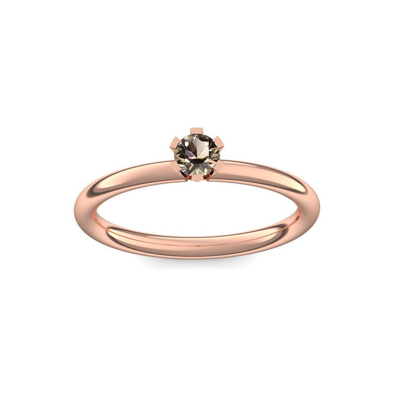 Ring Damen Rotgold Rauchquarz