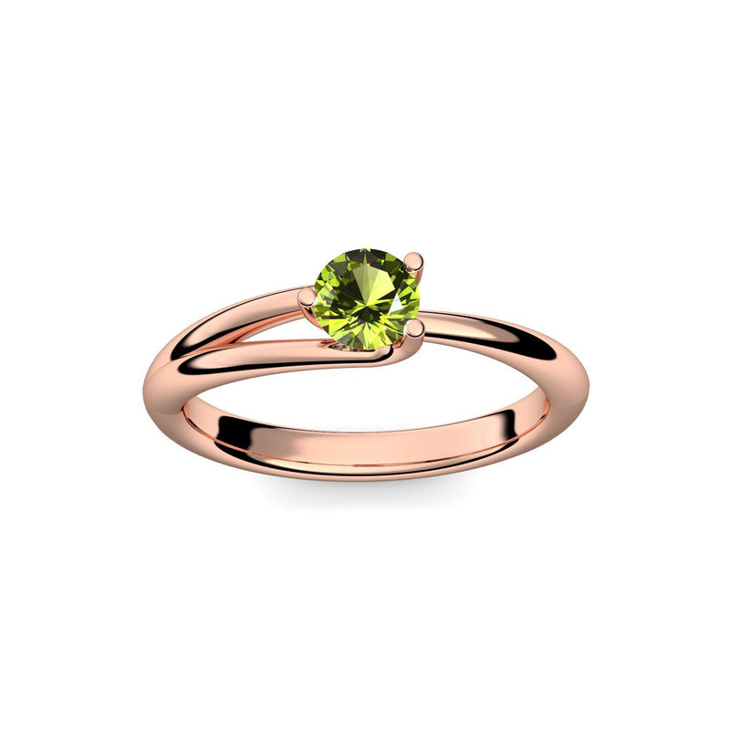 Ring Damen Rotgoldvergoldet Peridot