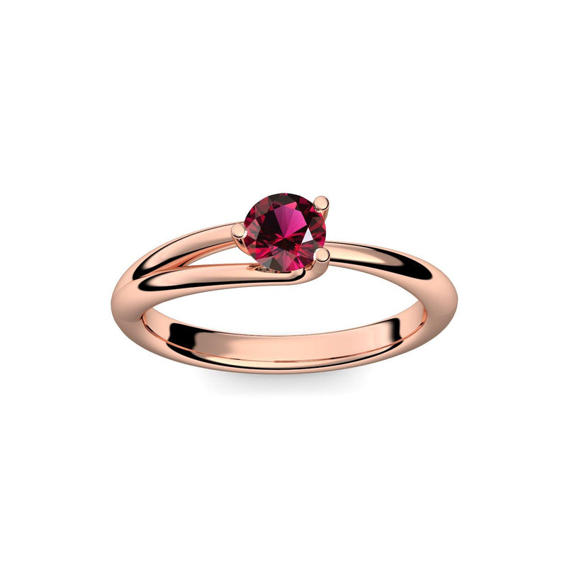 Ring Damen Rotgoldvergoldet Rubin