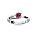 Ring Damen Silber Rubin
