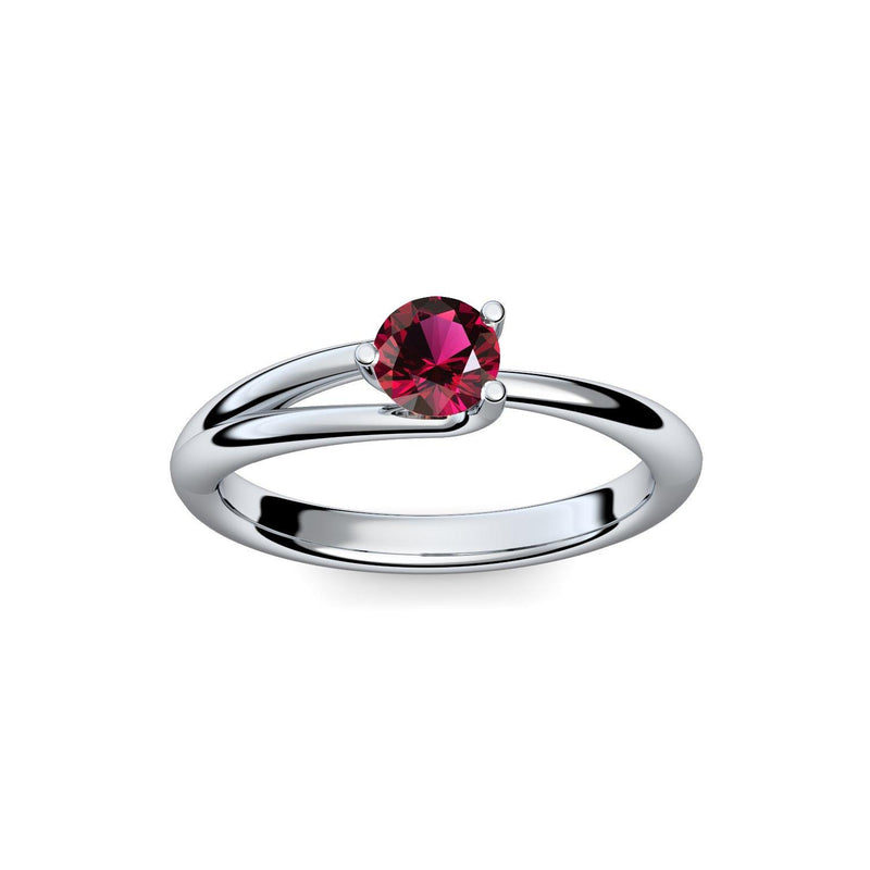 Ring Damen Silber Rubin