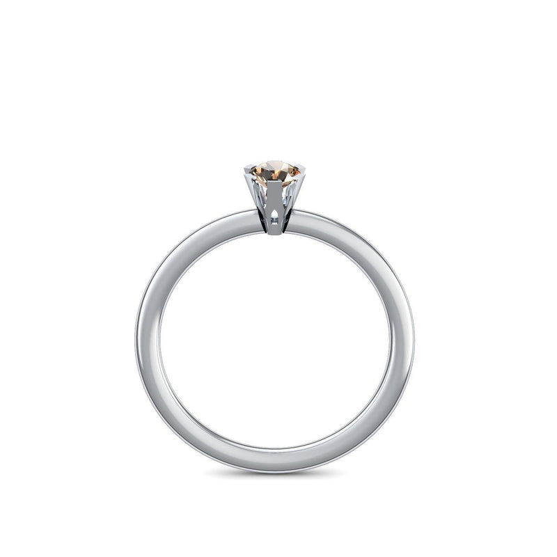 Ring Damen Weissgold Rauchquarz