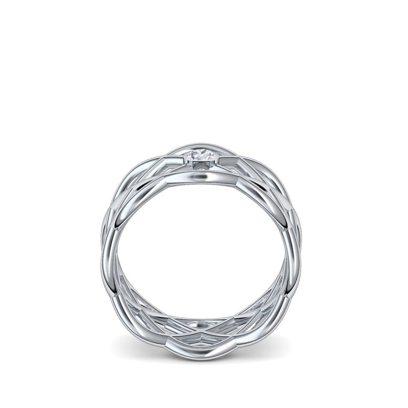 Ring Geflochten Silber Brillant