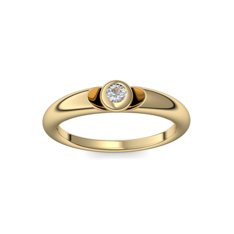 Ring Gelbgold Bergkristall