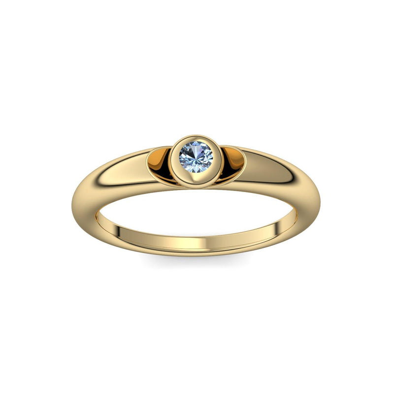 Ring Gelbgold Blautopas