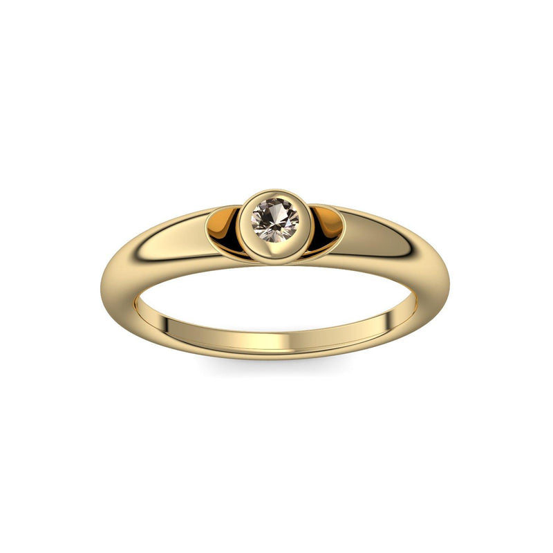 Ring Gelbgold Rauchquarz