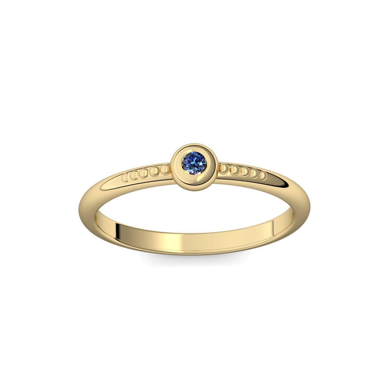 Ring Gelbgoldvergoldet Saphir