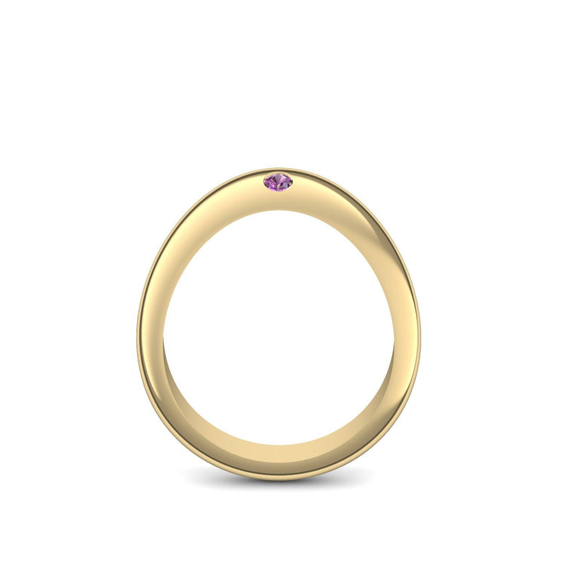 Ring Geschwungen Gelbgold Amethyst