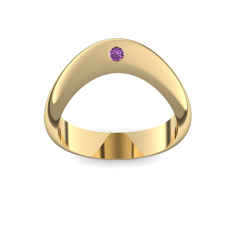 Ring Geschwungen Gelbgold Amethyst