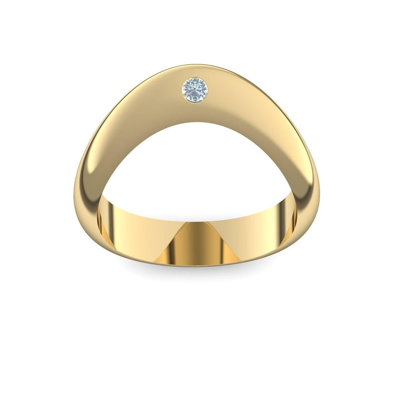 Ring Geschwungen Gelbgold Aquamarin