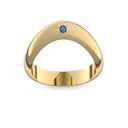 Ring Geschwungen Gelbgoldvergoldet Saphir
