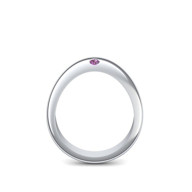 Ring Geschwungen Platin Amethyst