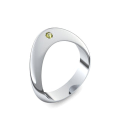 Ring Geschwungen Platin Peridot