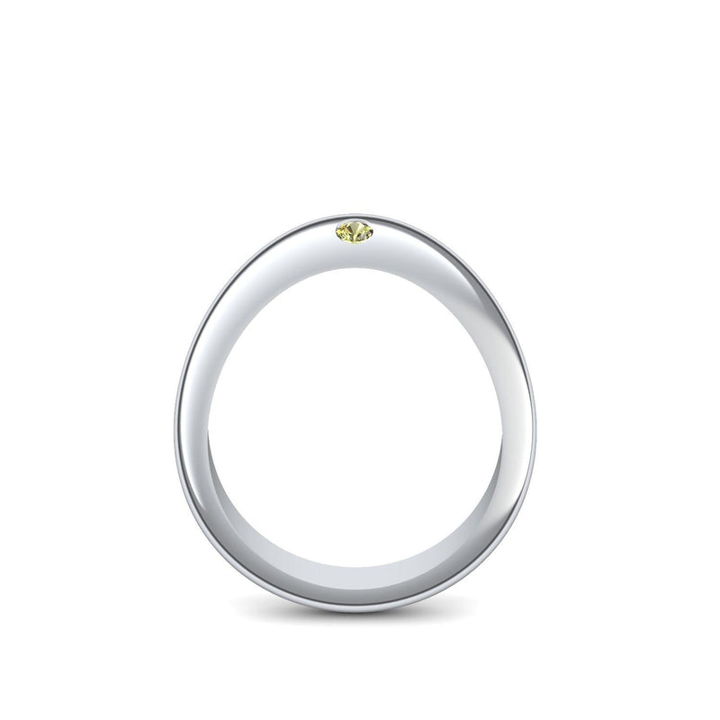 Ring Geschwungen Platin Peridot