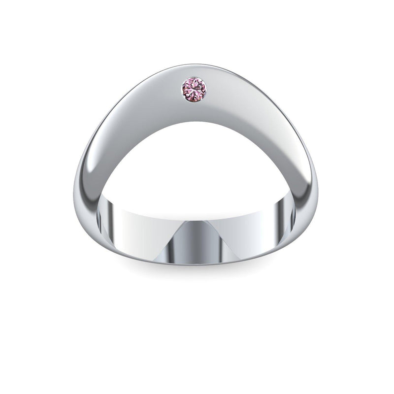 Ring Geschwungen Platin Turmalinpink